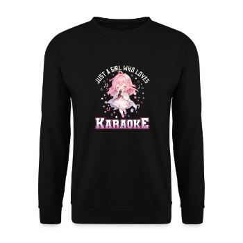 Juste une fille qui aime le karaoké - Sweat-shirt Unisexe - noir - Devant - Alina (178cm) & Michal (187cm)