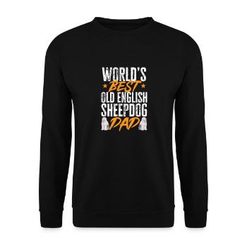 Vieux chien de berger anglais Sheepie Bobtail - Sweat-shirt Unisexe - noir - Devant - Alina (178cm) & Michal (187cm)