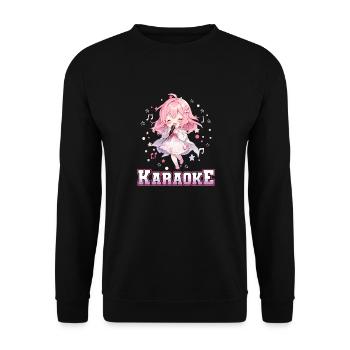 Filles Manga Anime Karaoké - Sweat-shirt Unisexe - noir - Devant - Alina (178cm) & Michal (187cm)