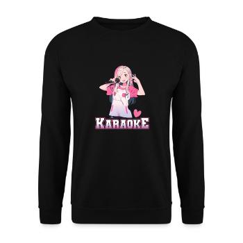Filles Manga Anime Karaoké - Sweat-shirt Unisexe - noir - Devant - Alina (178cm) & Michal (187cm)