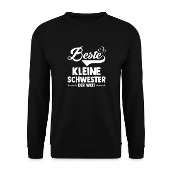 Geschwister Schwestern Schwester - Unisex Pullover - Schwarz - Vorne - Alina (178cm) & Michal (187cm)