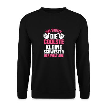 Geschwister Schwestern Schwester - Unisex Pullover - Schwarz - Vorne - Alina (178cm) & Michal (187cm)