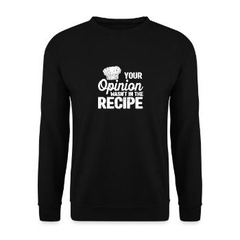 Ihre Meinung stand nicht im Rezept Koch Chefkoch - Unisex Pullover - Schwarz - Vorne - Alina (178cm) & Michal (187cm)
