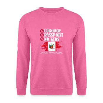 Passeport de bagages Machu Picchu Voyage de vacances à destination - Sweat-shirt Unisexe - rose - Devant