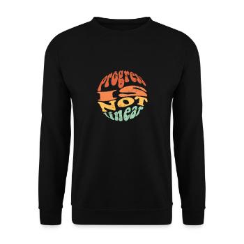 Les progrès des thérapeutes ABA ne sont pas linéaires para-enseignant - Sweat-shirt Unisexe - noir - Devant - Alina (178cm) & Michal (187cm)