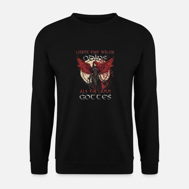 Kriegerische Walküre Hüterin der Schlachten - Unisex Pullover - Schwarz
