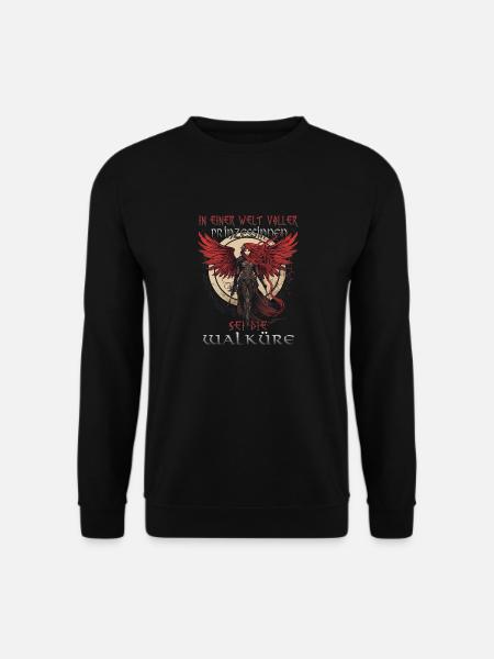Stolze Walküre nordische Mythologie Kriegerin - Unisex Pullover - Schwarz