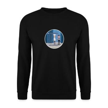Funny Vegan Chef Restaurant Chef Kitchen Work - Unisex Sweatshirt - black - Front - Alina (178cm) & Michal (187cm)