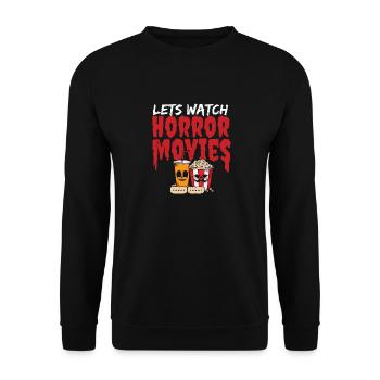 Regardons des films d’horreur Joyeux Halloween Jack O - Sweat-shirt Unisexe - noir - Devant - Alina (178cm) & Michal (187cm)