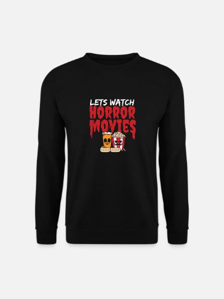 Let's Watch Horror Movies Happy Halloween Jack O - Unisex Pullover - Schwarz