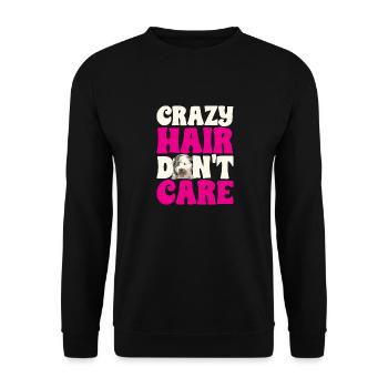 Vieux chien de berger anglais Sheepie Bobtail - Sweat-shirt Unisexe - noir - Devant - Alina (178cm) & Michal (187cm)