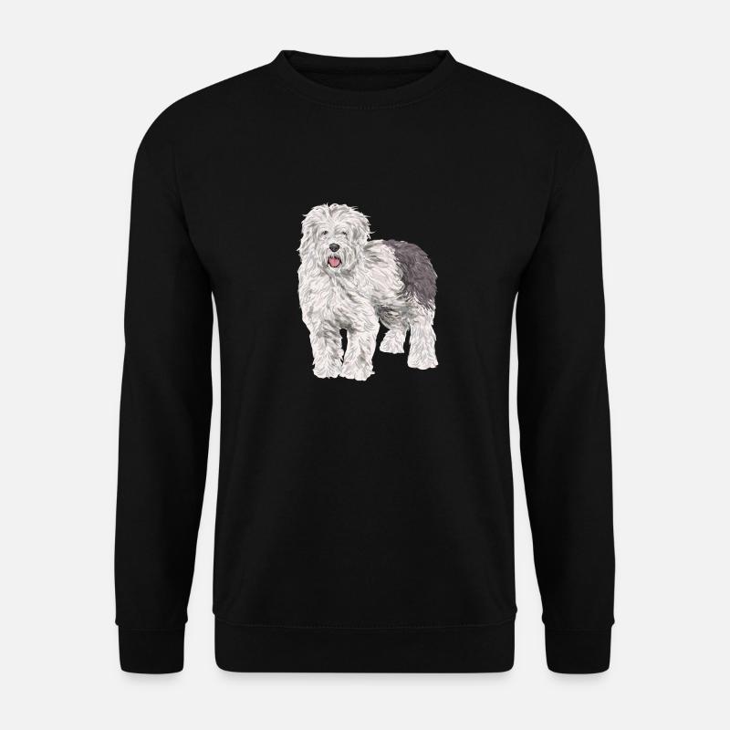 Old English Sheepdog Sheepie Bobtail - Unisex Pullover - Schwarz