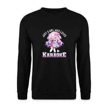 Juste une fille qui aime le karaoké - Sweat-shirt Unisexe - noir - Devant - Alina (178cm) & Michal (187cm)