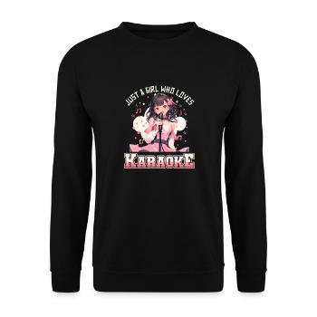 Juste une fille qui aime le karaoké - Sweat-shirt Unisexe - noir - Devant - Alina (178cm) & Michal (187cm)
