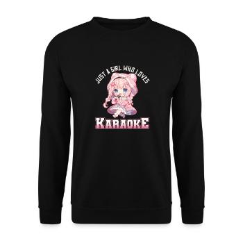 Juste une fille qui aime le karaoké - Sweat-shirt Unisexe - noir - Devant - Alina (178cm) & Michal (187cm)