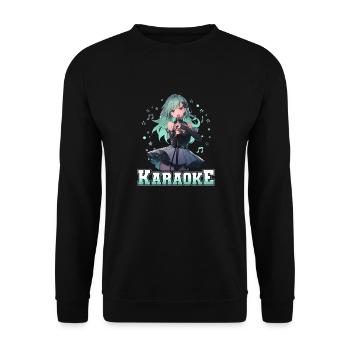 Filles Manga Anime Karaoké - Sweat-shirt Unisexe - noir - Devant - Alina (178cm) & Michal (187cm)