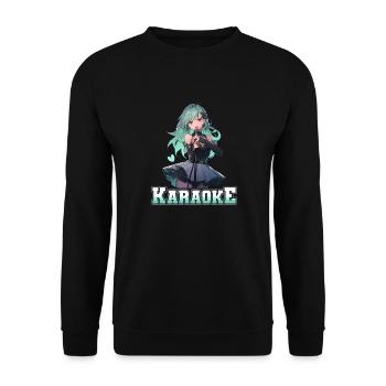 Filles Manga Anime Karaoké - Sweat-shirt Unisexe - noir - Devant - Alina (178cm) & Michal (187cm)