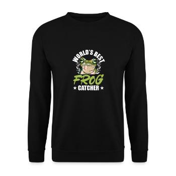 Amphibian Toad Herpetologist Cute Worlds Best Frog - Unisex Pullover - Schwarz - Vorne - Alina (178cm) & Michal (187cm)