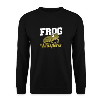 Herpetologist Amphibian Funny Toad Frog Whisperer - Unisex Sweatshirt - black - Front - Alina (178cm) & Michal (187cm)