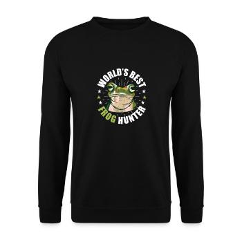 Herpétologiste amphibien Mignon Meilleur Hun de grenouille du monde - Sweat-shirt Unisexe - noir - Devant - Alina (178cm) & Michal (187cm)