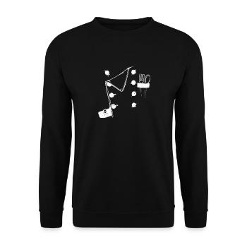 Chefkoch Kostüm Löffel Gabel Kulinarische Küche - Unisex Pullover - Schwarz - Vorne - Alina (178cm) & Michal (187cm)