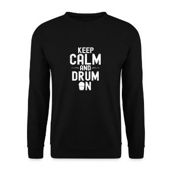 Cardio Drumming Gym Fitness Class Workout - Unisex Sweatshirt - black - Front - Alina (178cm) & Michal (187cm)