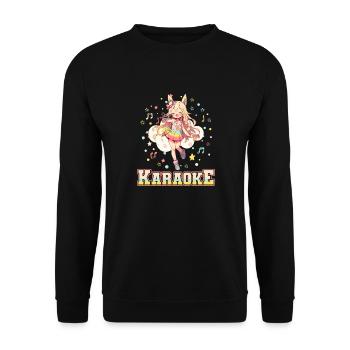 Filles Manga Anime Karaoké - Sweat-shirt Unisexe - noir - Devant - Alina (178cm) & Michal (187cm)