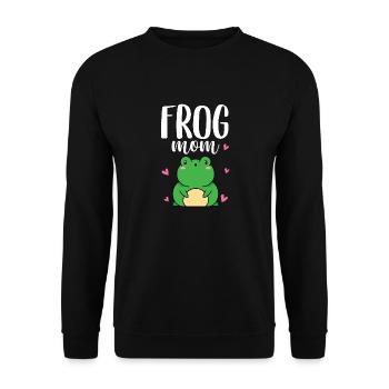 Women Frog Mom Toad Amphibian Mother - Unisex Sweatshirt - black - Front - Alina (178cm) & Michal (187cm)