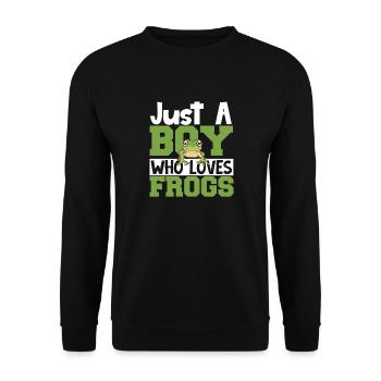 Herpétologiste Crapaud Hommes Amphibien Juste Un garçon qui Lo - Sweat-shirt Unisexe - noir - Devant - Alina (178cm) & Michal (187cm)
