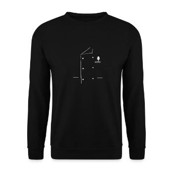Chefkoch Mantel Uniform Jacke Kulinarisch Kochen - Unisex Pullover - Schwarz - Vorne - Alina (178cm) & Michal (187cm)