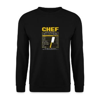 Chefkoch Nährwertangaben Lustiger Koch Chefkoch - Unisex Pullover - Schwarz - Vorne - Alina (178cm) & Michal (187cm)