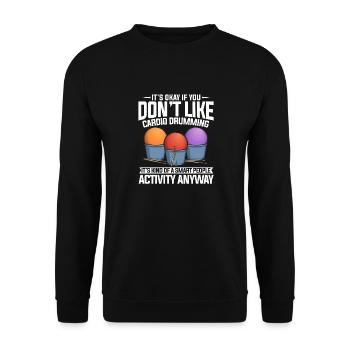 Cardio Drumming Fitnessstudio Fitnesskurs Workout - Unisex Pullover - Schwarz - Vorne - Alina (178cm) & Michal (187cm)