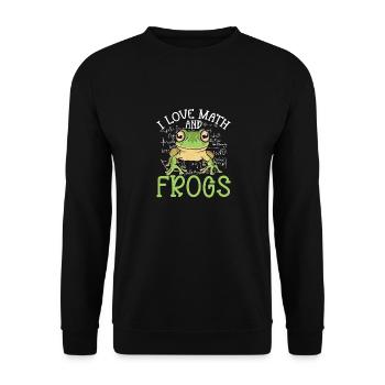 I Love Math And Frogs Amphibian Herpetologist Kids - Unisex Sweatshirt - black - Front - Alina (178cm) & Michal (187cm)