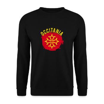 Occitania Frankreich Okzitanien Okzitanisch - Unisex Pullover - Schwarz - Vorne - Alina (178cm) & Michal (187cm)