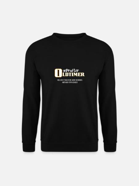 Witziger Oldtimer Spruch Geprüft - Unisex Pullover - Schwarz