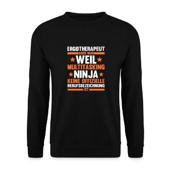 Ergotherapie Ergotherapeut - Unisex Pullover - Schwarz - Vorne - Alina (178cm) & Michal (187cm)
