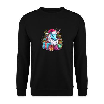 Noël magique mignon licorne pour les enfants - Sweat-shirt Unisexe - noir - Devant - Alina (178cm) & Michal (187cm)