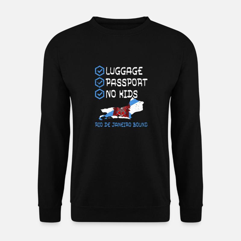 Gepäck Reisepass Rio De Janeiro Bound Urlaub Trip - Unisex Pullover - Schwarz