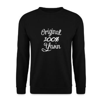 Original 100% Yasin - Sweat-shirt Unisexe - noir - Devant - Alina (178cm) & Michal (187cm)