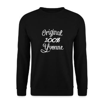 Original 100% Yvonne - Sweat-shirt Unisexe - noir - Devant - Alina (178cm) & Michal (187cm)