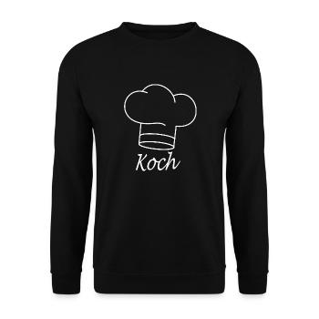 Koch mit Kochmütze - Unisex Pullover - Schwarz - Vorne - Alina (178cm) & Michal (187cm)