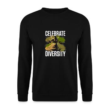 Drôle Célébrez la diversité Frog Fans Amphibian Herp - Sweat-shirt Unisexe - noir - Devant - Alina (178cm) & Michal (187cm)