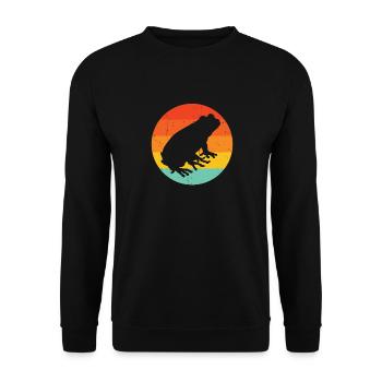 Toad Lover Frog Vintage Herpetologist Amphibian - Unisex Sweatshirt - black - Front - Alina (178cm) & Michal (187cm)