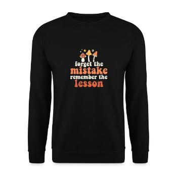 Oubliez l’erreur Rappelez-vous la leçon Groovy - Sweat-shirt Unisexe - noir - Devant - Alina (178cm) & Michal (187cm)