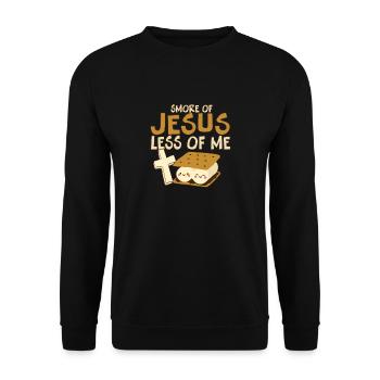 Religious Camper Smore of Jesus Less of Me Holy - Unisex Sweatshirt - black - Front - Alina (178cm) & Michal (187cm)