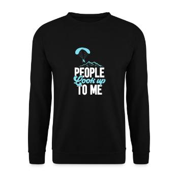 Paramoteur Parapente motorisé - Sweat-shirt Unisexe - noir - Devant - Alina (178cm) & Michal (187cm)