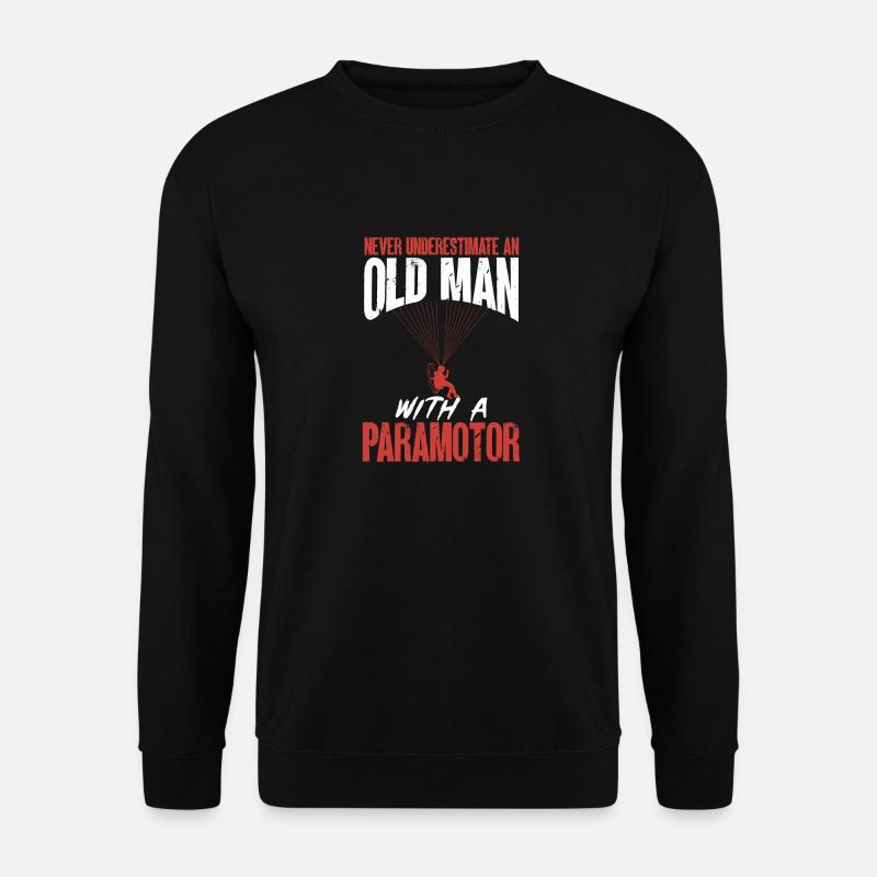 Motorschirm Motorisierter Gleitschirm - Unisex Pullover - Schwarz