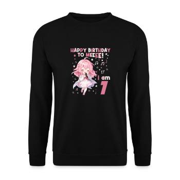 Anime Mandga K-Pop KPop Girl 7ème anniversaire - Sweat-shirt Unisexe - noir - Devant - Alina (178cm) & Michal (187cm)