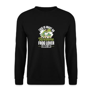 Amphibien Voici à quoi ressemble un amoureux des grenouilles génial - Sweat-shirt Unisexe - noir - Devant - Alina (178cm) & Michal (187cm)