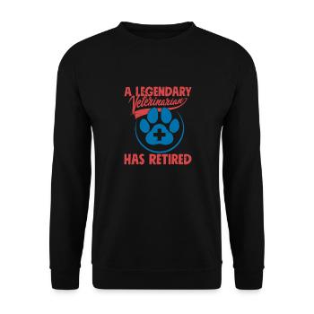 A Legendary Veterinarian Has Retired Vet Tech Doct - Unisex Sweatshirt - black - Front - Alina (178cm) & Michal (187cm)